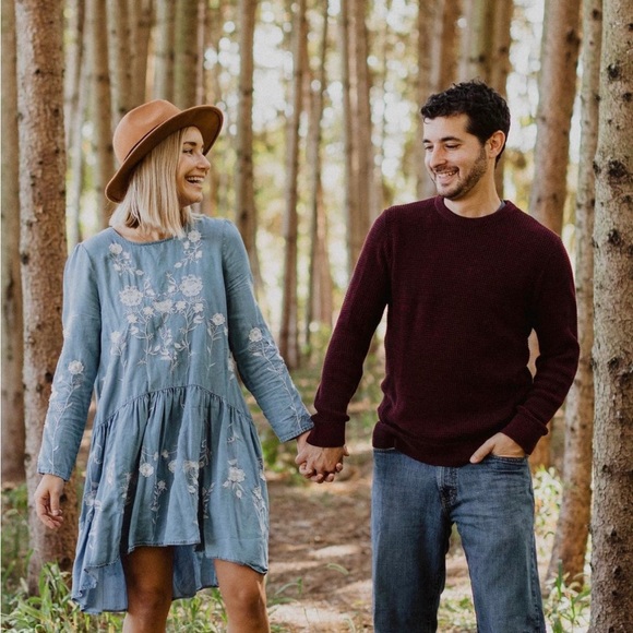 Goodnight Macaroon Jean Embroidered Dress - Picture 1 of 3